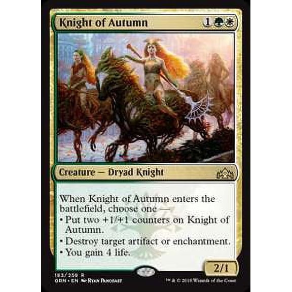 MtG Guilds of Ravnica Rare Knight of Autumn (Foil) #183