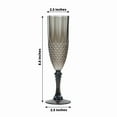 thumbnail image 4 of BalsaCircle 6 Black 8 oz Crystal Disposable Plastic Party Champagne Flutes Wedding Supplies, 4 of 8