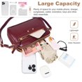 thumbnail image 5 of KXF Square PU Leather Shoulder Bag Women Chic Crossbody Bag Lady Handbag Trendy Satchel Purse Clutch, 5 of 7