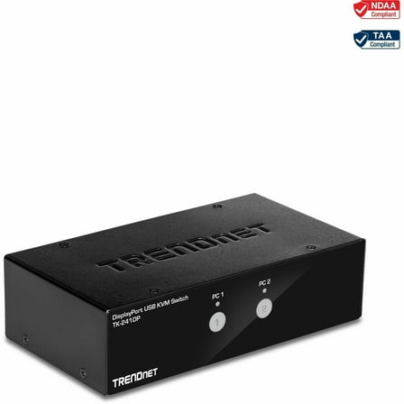 TRENDnet TK-241DP, 2-Port DisplayPort KVM Switch,