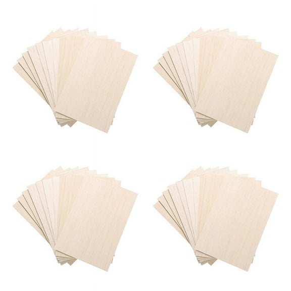 40 Pack Unfinished Wood Sheets,Balsa Wood Thin Wood Board for House Aircraft Ship Boat Arts and Crafts,DIY Ornaments