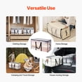 thumbnail image 6 of VEVOR 90L Large Storage Bags, 6 Pack Clothes Storage Bins, Foldable Closet Organizers Containers with Reinforced Handle, Plastic Storage Bags for Clothing, Blanket, Comforter, Bed Sheet, and Pillow, 6 of 9