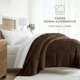 thumbnail image 4 of Noble Linens Chocolate All Season Lightweight Down-Alternative Solid Comforter, Full/Queen, 4 of 10