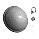 thumbnail image 5 of Pelota de Media Gimnasia, Dispositivo de Entrenamiento de Cuerpo Completo, 46 ​​cm de Diámetro, Inflable, Pelota de Estabilidad Multifuncional, Antide gris, 5 of 8