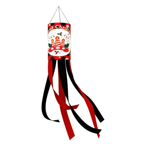TIELUTT Christmas Windpipe Flag Xmas Windsock Pendant Xmas Wind Streamer Xmas Hanging Flags Unique Flag Outdoor Flag for Mailbox Replacement Bunting Baby Boy 9-12 Dog Banner Party Outdoor Banner Flag