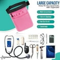 thumbnail image 3 of Nurse Pack for Women and Men - Multi-Compartment Nurse Pack Organizer Utility Medical Gear Hip BagPink25*18cm, 3 of 4