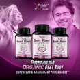 Organic Beet Root Powder Capsules 1350mg, 200 Veggie Pills with Black Pepper for Extra