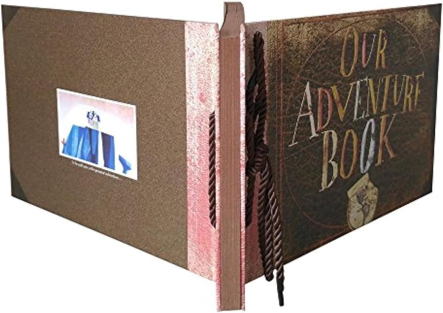 Adventure Book Travel Diary & Scrapbook - Retro-Style Photo Album, Vintage Guestbook for DIY Memories, Anniversary, Wedding, Baby, Travel, or Valentine's Day Gift