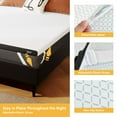 thumbnail image 4 of DWVO Twin XL Memory Foam Mattress Topper with Fabric Cover, Cooling Gel-Infused Mattress with CertiPUR-US Certified, White and Gray, 3 Inch, 4 of 7