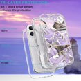 thumbnail image 2 of Allytechgroup for iPhone 16 Case, 3 Layers Protection Slim Lightweight Shockproof Soft TPU & Hard Back Protective Bumper Cover Marble Shell, H, 2 of 4