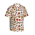 thumbnail image 2 of Daiia Hot Dog Pizza Hawaiian Shirt for Men Gentle Cotton Regular Short Sleeve Casual-3X-Large, 2 of 9