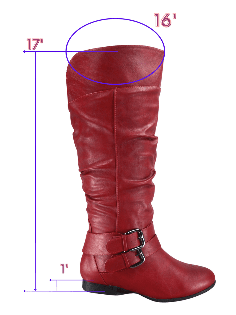 Women's Zipper Knee High Riding Boots Casual Flat Low Heel Winter - Main Image