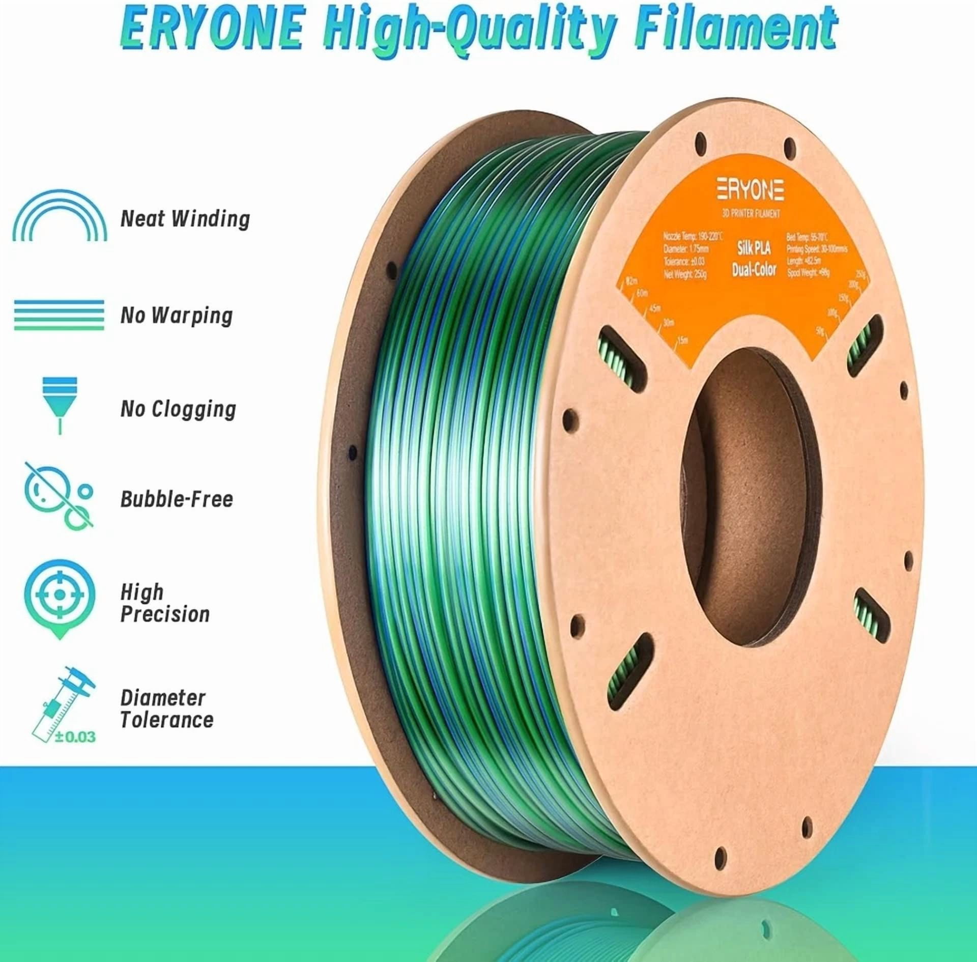 CRESTIN- Eco-Friendly Dual Color Pla Filament 1.75Mm - Vibrant Silk Finish For Creators