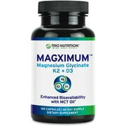 Trio Nutrition Magximum | Premium Magnesium Glycinate | Boosted with Vitamin K2 Vitamin D3