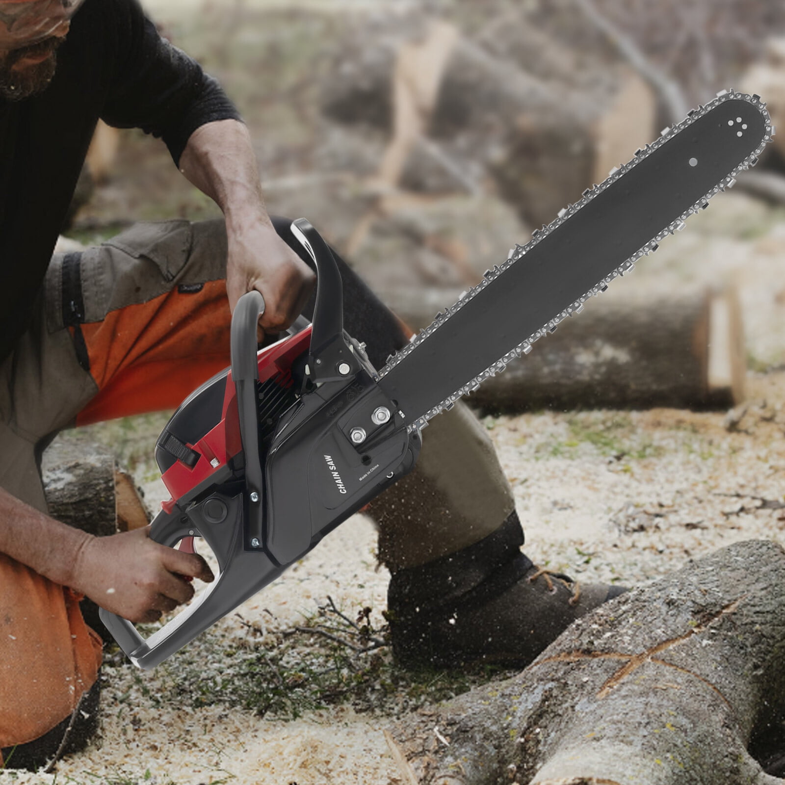 20inch 58CC Gas Chainsaw 2-Stroke Engine Handheld Gas Power Chainsaws Cordless Chain Saw