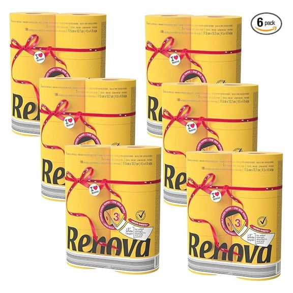 36 Yellow Jumbo Rolls 3 ply 180 Sheets