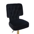 thumbnail image 3 of Topcobe Velvet Bar Stools Set of 2 Counter Height Bar Stools Velvet Upholstered with Back, Black, 3 of 10