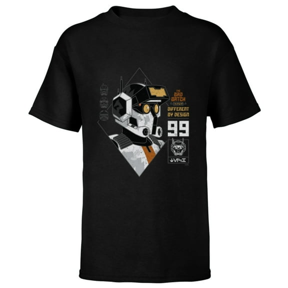 Star Wars The Bad Batch Tech Different by Design - Short Sleeve T-Shirt for Kids - Customized-Black