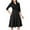 Black, variant on Women's V Neck Three Quarter Sleeve Church Work Dress with Pockets, Modest Office Dress, Professional Wear, Comfortable Fabric, Knee Length,Black M
