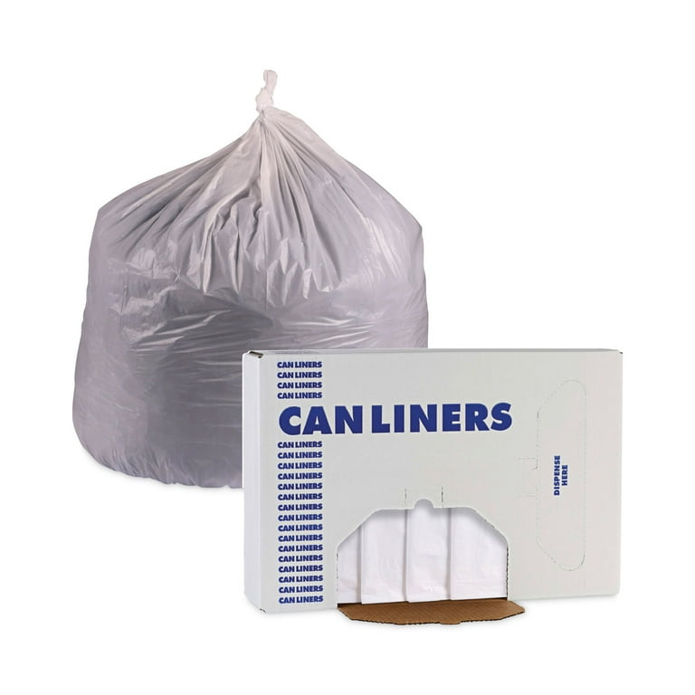 Linear Low Density Industrial Can Liners, 16 gal, 0.5 mil, 24 x 32, White, 500/Carton Linear Low Density Industrial Can Liners, 16 gal, 0.5 mil, 24 x 32, White, 500/Carton