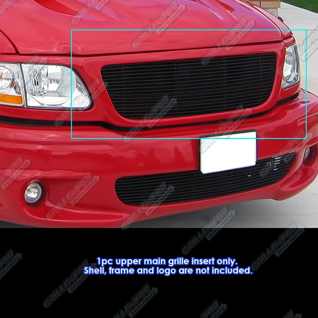 Fits 9903 Ford F150/Lightning/Harley Davidson Black Billet Grille