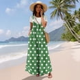 thumbnail image 5 of Women's Polka Dot Jumpsuit, Casual Wide Leg Bib Overalls with Pockets, Loose Fit Sleeveless Dot Print Summer Rompers Long Pants, 5 of 7