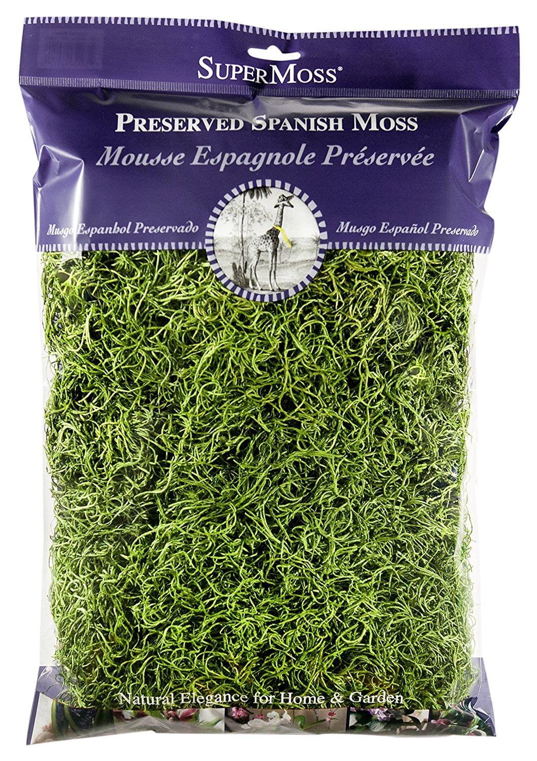 Super Moss 26912 Spanish Moss Preserved, Grass, 8oz (200 cubic inch
