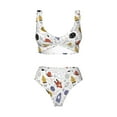 thumbnail image 4 of Rocae Rocket Planets for Bikini Set for Women Two Piece Sexy High Swimsuits Split Crossover Bikini Small, 4 of 9