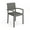 Gray, variant on Martha Stewart Indoor-Outdoor Stackable Patio Dining Armchair in Brown Rattan Wicker