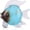 Sky Blue, variant on Large Hand Blown Glass Fish Figurines, Aquarium Sea Glass Art, Blue White Fish Statue Sculpture Modern Coastal Accent