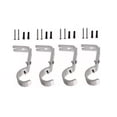 thumbnail image 4 of Curtain Rod Bracket, Wall Mount Decorative Easy Installation Solid Structure Curtain Rod Holder  For Bedroom, 4 of 8