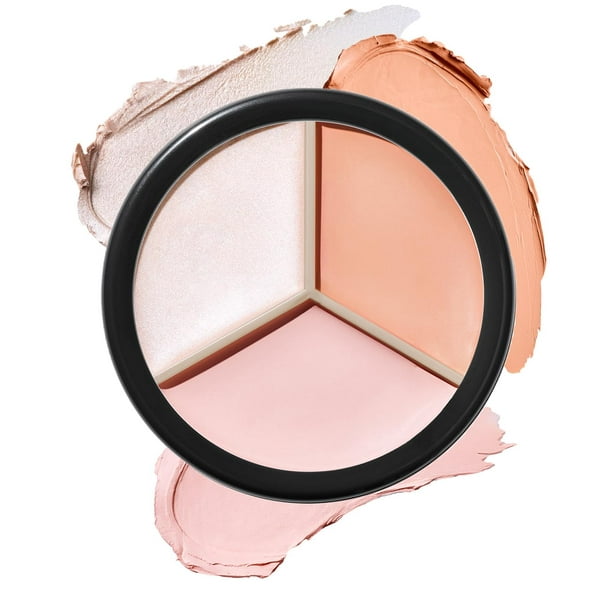 THESAEM Cover Perfection Triple Pot Concealer 05 Dark Up Beige - Para tono de piel claro a claro - Corrector de círculo oscuro iluminador brillante - Piel radiante para un acabado impecable