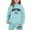 Sky Blue, variant on Tiijoy Toddler Girls Sweatsuit New York Printed Casual Hoodie and Joggers Set, Sizes 3-4Y