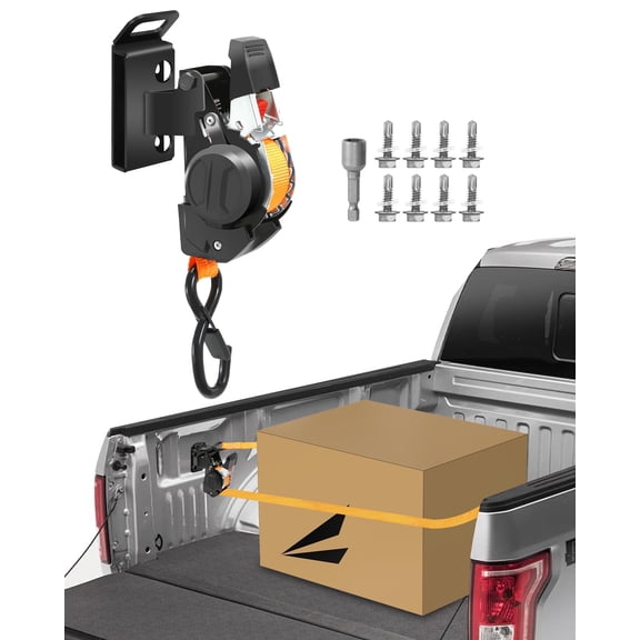 Dual-Pivot Retractable Truck Bed Ratchet Straps for Ford F150,Compatible with 2009-2014 Ford F-150,Multi-Angle Rotation Bed Mounted Retractable Tie Down Straps