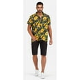 thumbnail image 4 of Stylore Mens Hawaiian Shirt Short-Sleeve Funky Summer Sunflower Black Small, 4 of 7