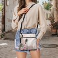 thumbnail image 5 of Kuiaobaty Cat Rose Print Crossbody Bag for Women, Butterfly Print Leather Sling Bag Purse with Adjustable Strap, Waterproof Shoulder Handbag Crossbody for Travel, Pink, 5 of 7