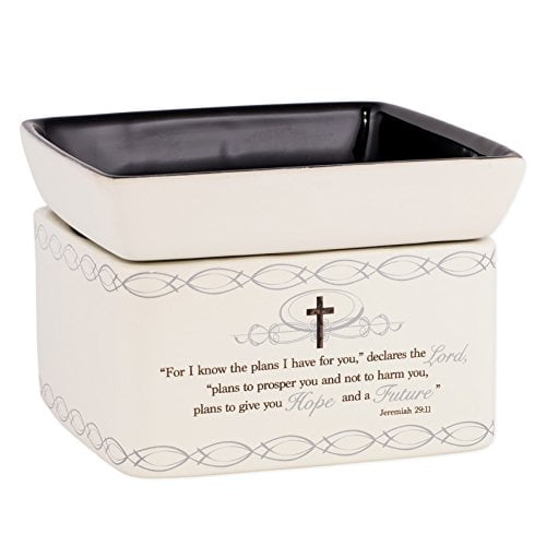 Elanze Designs For I Know the Plans I Have For You Classic White Jeremiah 29:11 Electric 2 in 1 Jar Candle