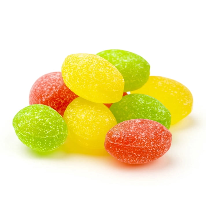 NY SPICE SHOP Assorted Sanded Fruit Drops - 3 Pound - Old Fashioned Sanded Drops - Fresh Delicious Bulk Candy - Sanded Hard Candy - Sour Drops Candy - Tangy and Sweet Healthy Snacks