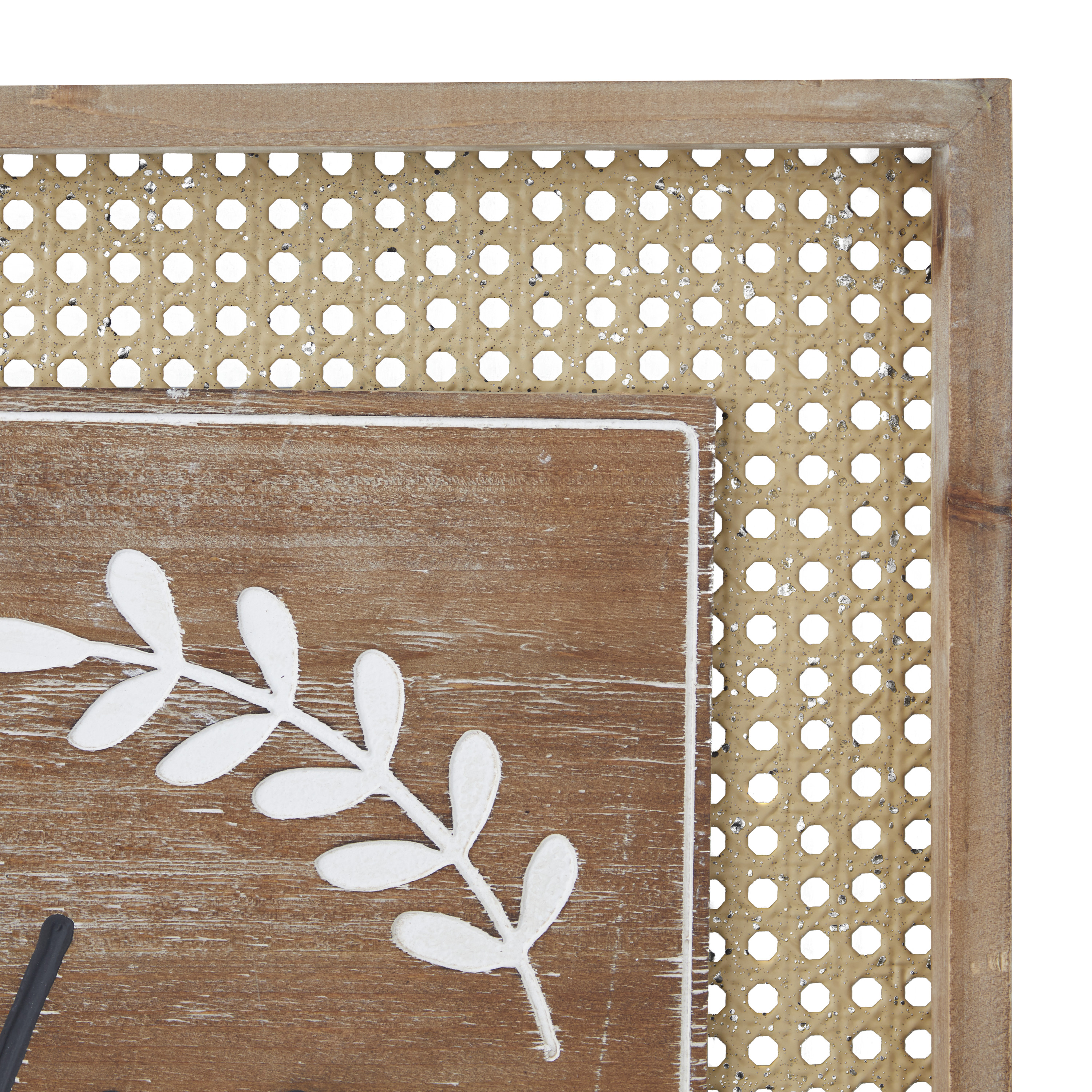 DecMode Brown Wood Farmhouse Wall Decor, Set of 2