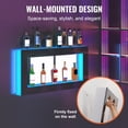 thumbnail image 3 of KFFKFF Présentoir Carré de Bouteilles d'Alcool à DEL de 48 Pouces, Étagère Éclairée pour Bar à Domicile avec Télécommande RF et Contrôle par Application, 7 Couleurs Statiques, Synchronisation Musicale, 3 of 9
