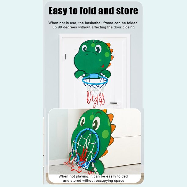 Aro De Baloncesto Aro De Baloncesto Baloncesto Juego de aros de baloncesto para bebés y niños, juguetes de tablero trasero de baloncesto para interiores (dinosaurio)