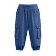 thumbnail image 7 of BLVB Women Linen Shorts Casual Knee Length Bermuda Shorts with Flap Pockets Summer Lightweight Cargo Capri Pants, 7 of 7