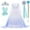 Dress with accessories, variant on Snow Queen Act 2 Elsa Costumes Princess Dresses Elsa Dress for Girls with Wig,Crown,Magic Wand ,Gloves 7-8 Years(140,K11)