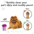thumbnail image 3 of Dexas MudBuster Portable Dog Paw Washer and Cleaner, Petite, Fuchsia, 3 of 5