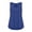 -136-Blue, variant on Womens Plus Size Tank Tops Round Neck Split Solid Color Loose Fit Casual Blouses Comfy Tops for Street Wear Outdoor Vacation Home