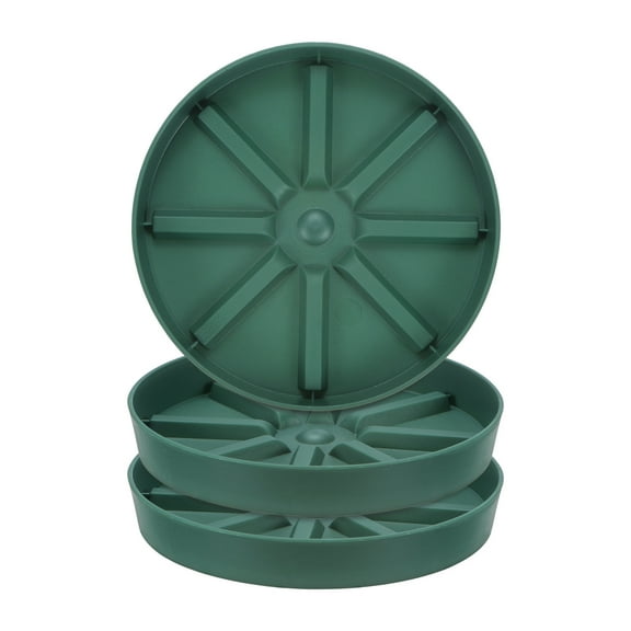 Uxcell 3-Pack Plant Saucer, 6 Inch Thicker Anti-Rot Root Plastic Plant Saucer for Indoor/Outdoor Potted Plant [Green]