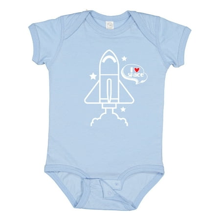 

Inktastic Rocket Ship I Love Space Gift Baby Boy or Baby Girl Bodysuit