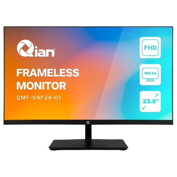 Monitor Qian QMF-VAF24-01 Plano 24 pulgadas FHD 1920x1080 100Hz VA 14ms 16:9 HDMI VGA VESA 75x75mm