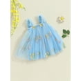 thumbnail image 6 of Aojekbee Little Girls Summer Princess Dress Sleeveless 3D Flower A-line Sweet Tulle Dresses, 6 of 10