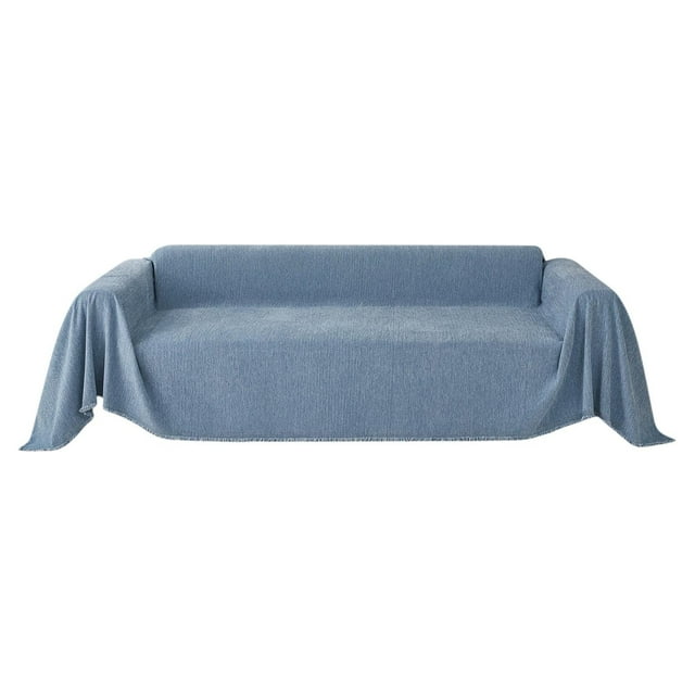 Serviette de Canapé Universelle à Chevrons Quatre Saisons, Housse de Canapé Douce pour la Peau Lavable à la Machine avec Conception Résistante aux Plis pour Salon